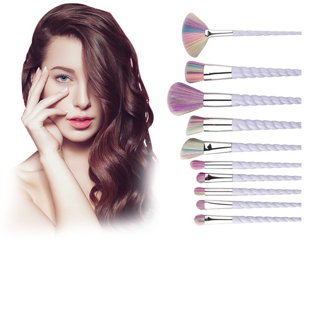 COPY - 10 PCs Unicorn Rainbow Makeup Brush Set